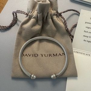 David Yurman Cable Classic Bracelet 18K Gold and Semiprecious Stones, 4mm